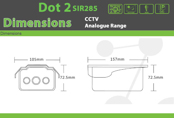 SIR285 CCTV Cameras - CCTV Analogue Dot 2 MATRIX PRODUCT - security and access control products