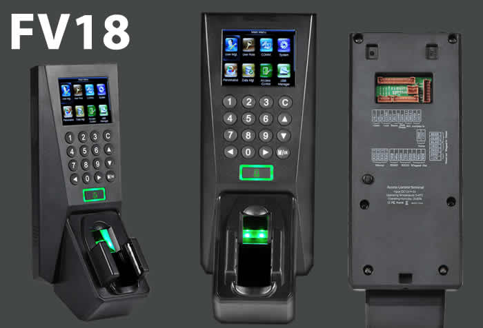 FV18 Multi-Biometric Finger Vein and Fingerprint Standalone Time Attendance & Access Control 